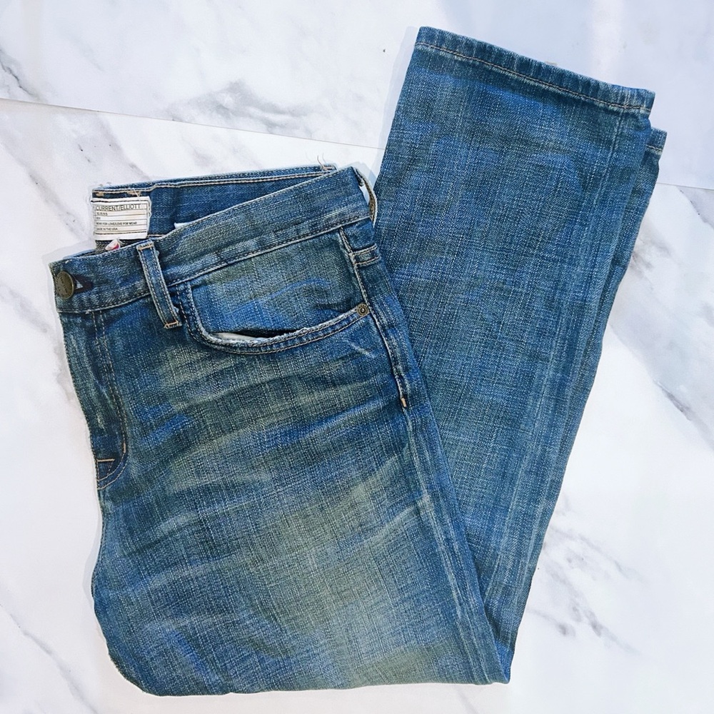 NWOT Current/Elliott The Boyfriend Jeans in faded medium-wash denim, Size 27